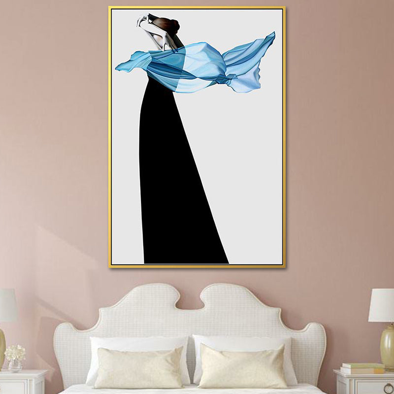 Textured Woman Dancer Art Print Canvas Modernism Wall Decoration for Living Room Clearhalo 'Art Gallery' 'Canvas Art' 'Contemporary Art Gallery' 'Modern' Arts' 1653944