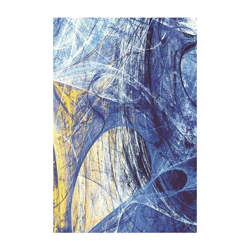 Modern Style Canvas Blue Abstract Pattern Wall Art Decor, Multiple Sizes Options Clearhalo 'Art Gallery' 'Canvas Art' 'Contemporary Art Gallery' 'Modern' Arts' 1654337