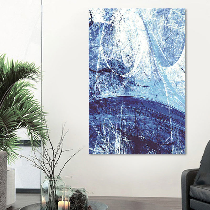 Modern Style Canvas Blue Abstract Pattern Wall Art Decor, Multiple Sizes Options Blue Design 3 Clearhalo 'Art Gallery' 'Canvas Art' 'Contemporary Art Gallery' 'Modern' Arts' 1654345