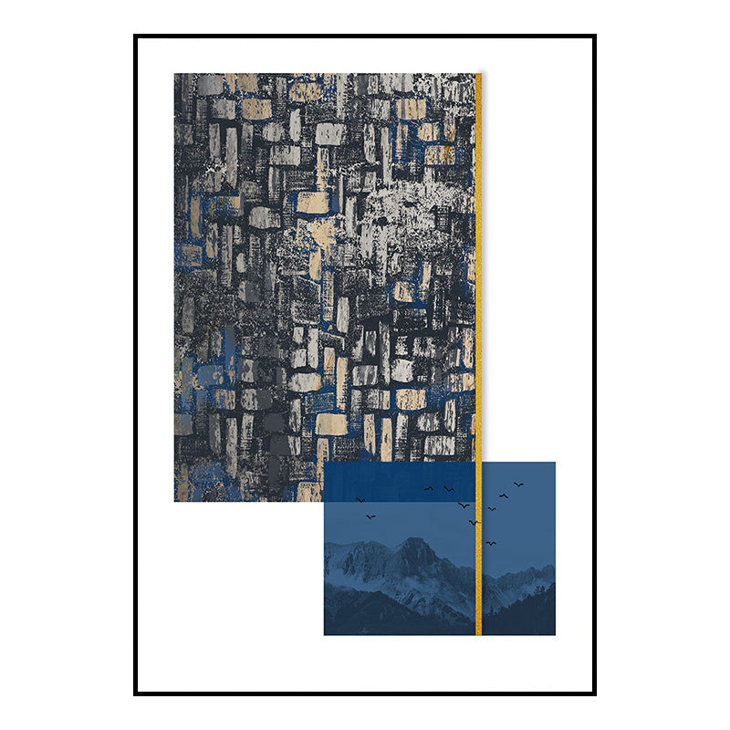 Abstract Wall Art Contemporary Textured Wrapped Canvas in Dark Color for Room Clearhalo 'Art Gallery' 'Canvas Art' 'Contemporary Art Gallery' 'Modern' Arts' 1654413