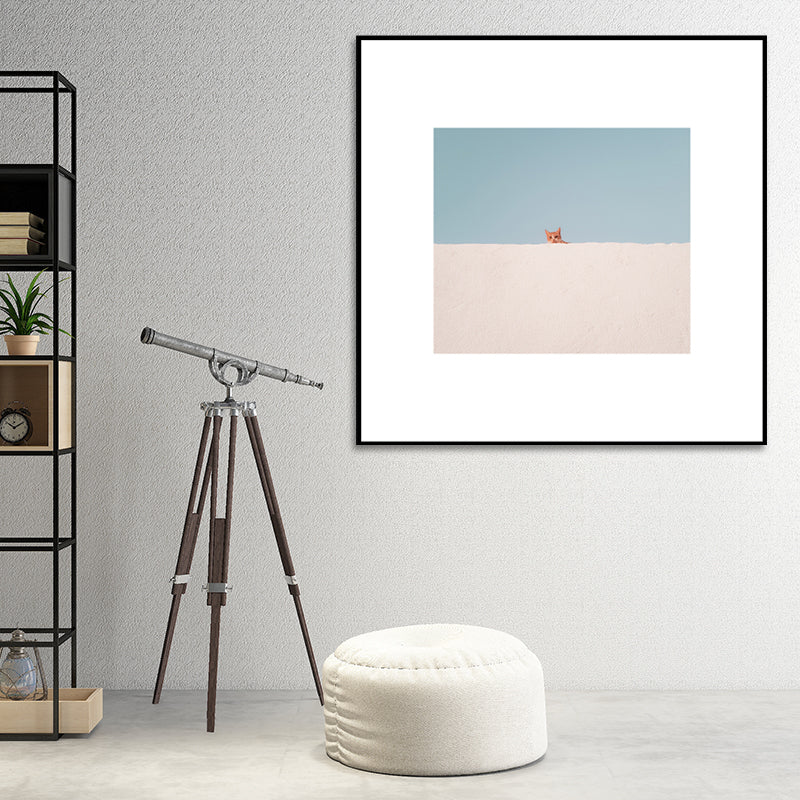 Canvas Textured Wall Decor Scandinavian Illustration Scenery Art Print in Soft Color Clearhalo 'Arts' 'Canvas Art' 1654434