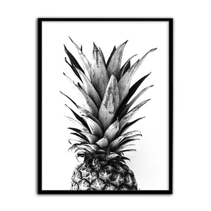 Foto grigio stampato in tela ananas tela testurizzata decorazione per la parete interno della casa