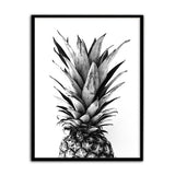 Gris photo imprimé ananas toile texturée nordique house intérieur mur art décor