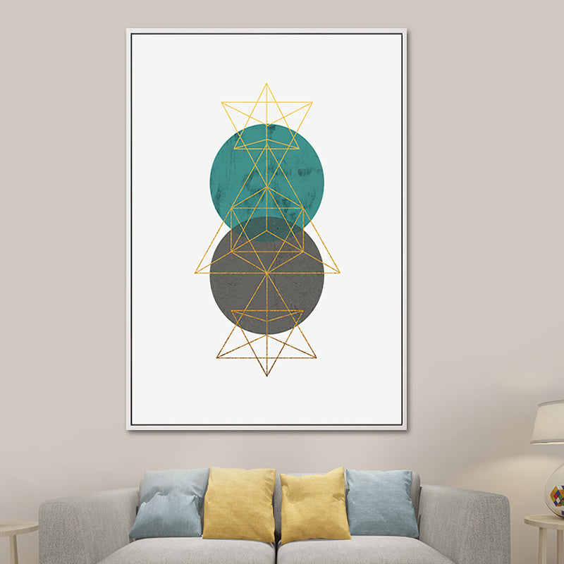 Nordic Geometric Shapes Wall Decor Canvas Textured Pastel Color Art Print for Bedroom Clearhalo 'Arts' 'Canvas Art' 1654546