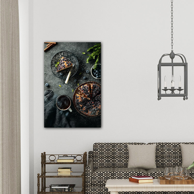 Photo of Food Making Canvas Print Contemporary Textured Kitchen Wall Art, Dark Color Clearhalo 'Art Gallery' 'Canvas Art' 'Contemporary Art Gallery' 'Modern' Arts' 1655072