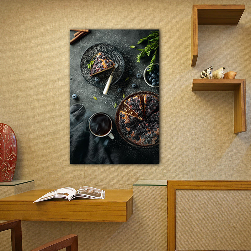 Photo of Food Making Canvas Print Contemporary Textured Kitchen Wall Art, Dark Color Clearhalo 'Art Gallery' 'Canvas Art' 'Contemporary Art Gallery' 'Modern' Arts' 1655073