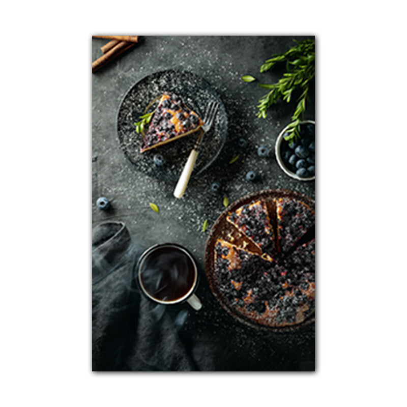 Photo of Food Making Canvas Print Contemporary Textured Kitchen Wall Art, Dark Color Clearhalo 'Art Gallery' 'Canvas Art' 'Contemporary Art Gallery' 'Modern' Arts' 1655074