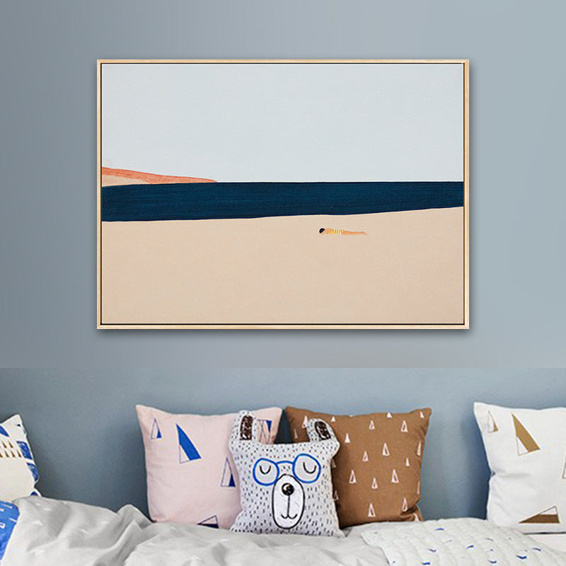 Pastel Color Landscapes Art Print Textured Scandinavian Living Room Wrapped Canvas Clearhalo 'Arts' 'Canvas Art' 1655094