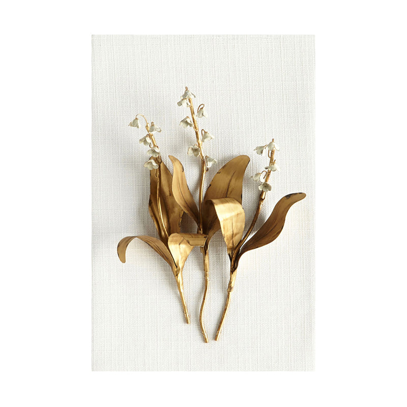 Photography Flower Bouquet Canvas Wall Art for Living Room, Gold and White, Texture Clearhalo 'Arts' 'Canvas Art' 1655223