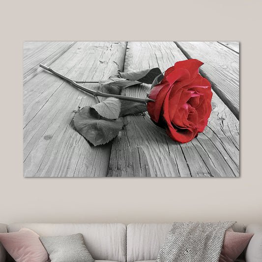 Red Rose Bouquet Wall Art Flower Modernist Textured Canvas Print for Bedroom Red Clearhalo 'Art Gallery' 'Canvas Art' 'Contemporary Art Gallery' 'Modern' Arts' 1655282