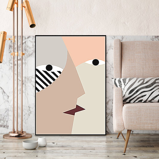 Textured Abstract Figure Art Print Scandinavian Canvas Wall Decor for Living Room Clearhalo 'Arts' 'Canvas Art' 1655341