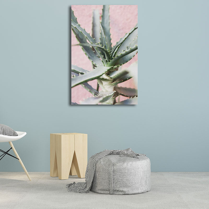 Botanical Wall Art Nordic Textured Living Room Canvas Print in Light Color Green Clearhalo 'Arts' 'Canvas Art' 1655788