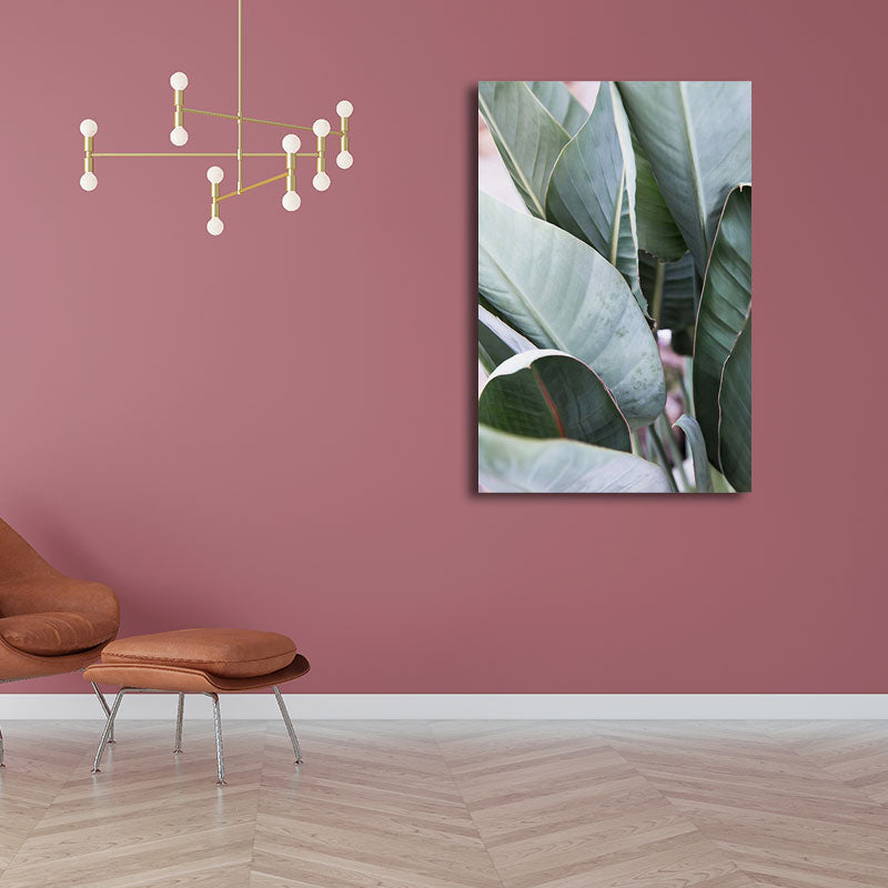 Botanical Wall Art Nordic Textured Living Room Canvas Print in Light Color Light Green Clearhalo 'Arts' 'Canvas Art' 1655795