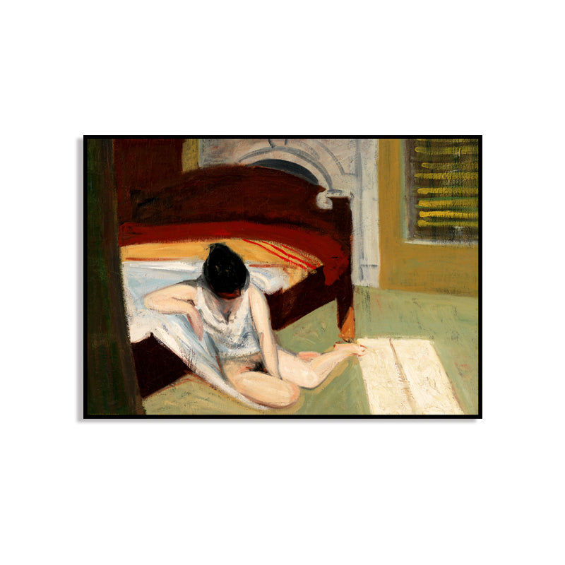 Edward Hopper Summer Interior Painting Modern Textured Canvas Wall Art in White for Room Clearhalo 'Art Gallery' 'Canvas Art' 'Contemporary Art Gallery' 'Modern' Arts' 1656470