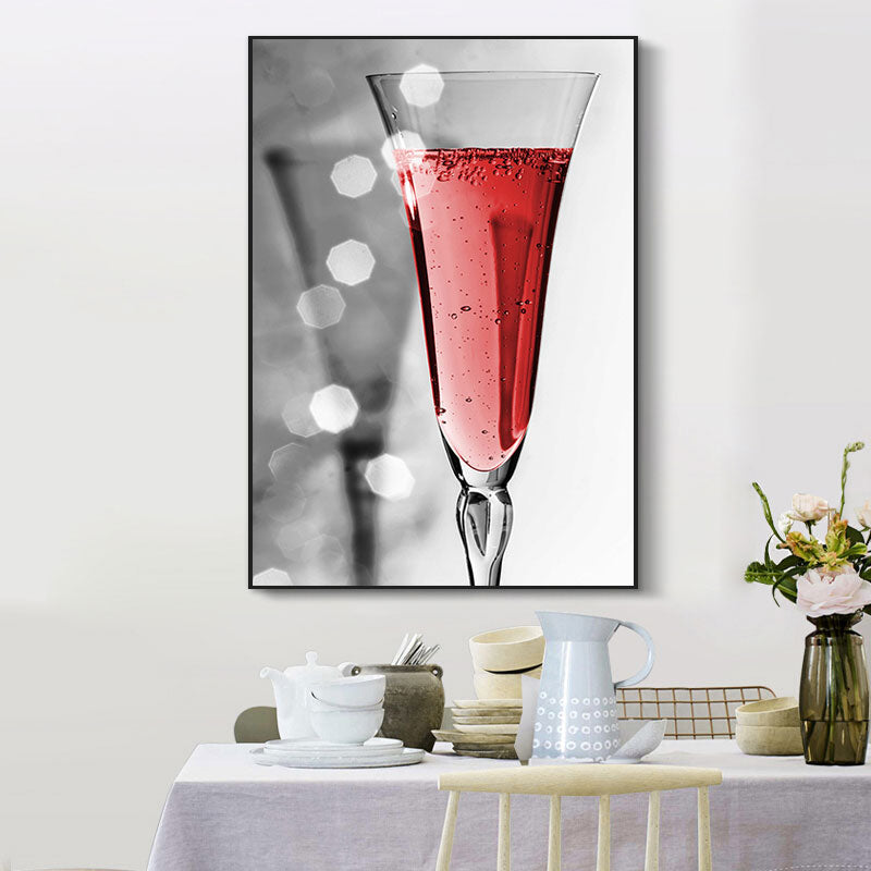 Red Modernist Canvas Art Luxury Wine and Glass Paintings for Restaurant, Multiple Size Options Red Design 2 Clearhalo 'Art Gallery' 'Canvas Art' 'Contemporary Art Gallery' 'Modern' Arts' 1656502