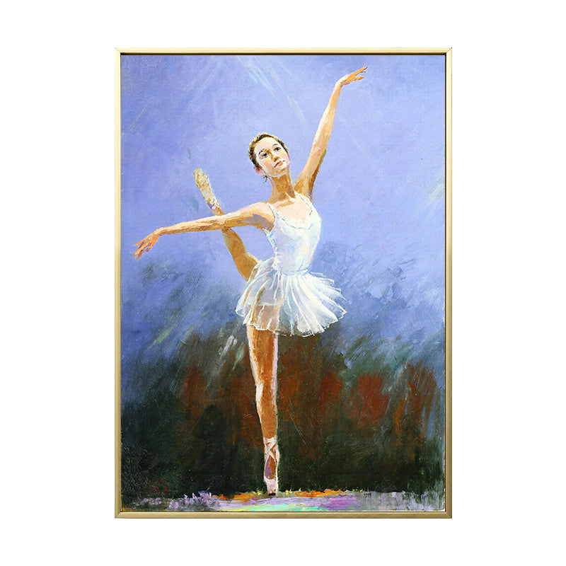 Glam Style Dancing Girl Painting Pastel Color Guest Room Wall Art, Multiple Sizes Clearhalo 'Arts' 'Canvas Art' 1656562