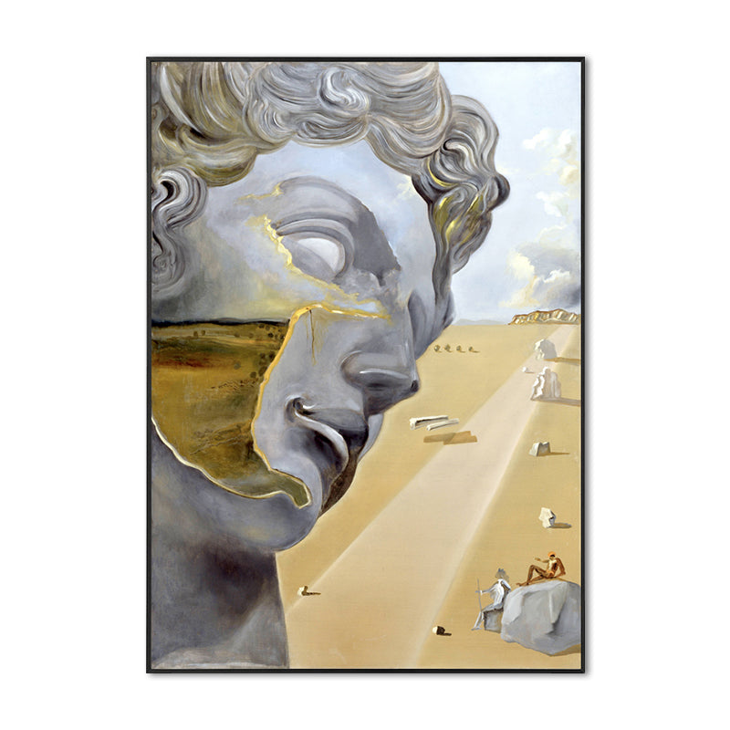 Textured Sculpture and Roadway Painting Contemporary Style Canvas Wall Art Print Clearhalo 'Art Gallery' 'Canvas Art' 'Contemporary Art Gallery' 'Modern' Arts' 1656737