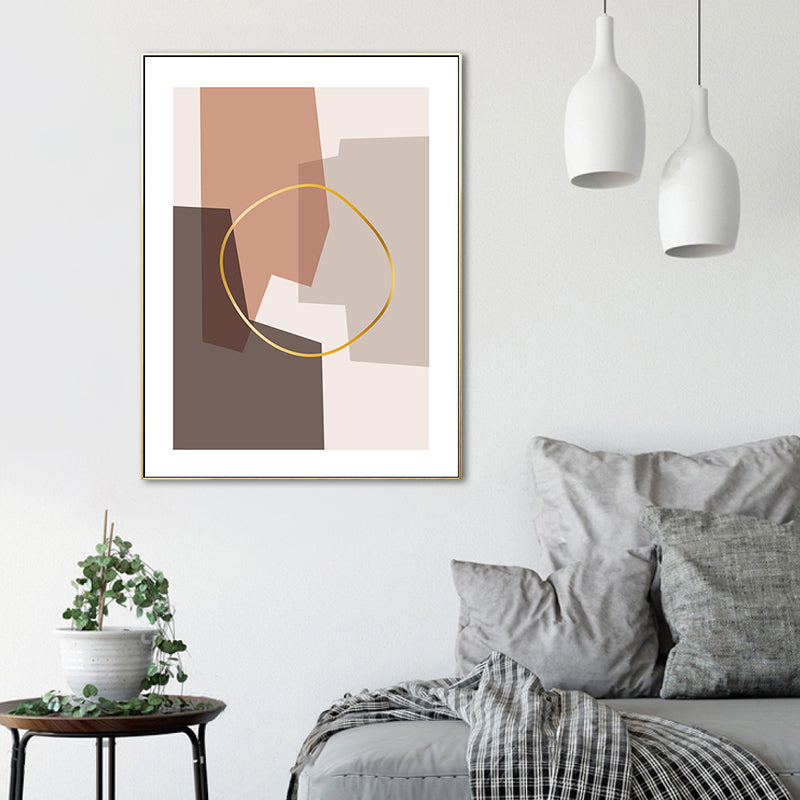 Illustration Geometric Wall Art Decor Scandinavian Textured Canvas Print for Living Room Clearhalo 'Arts' 'Canvas Art' 1656761