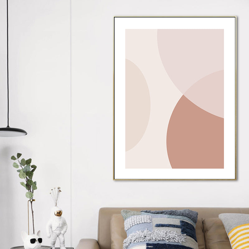 Illustration Geometric Wall Art Decor Scandinavian Textured Canvas Print for Living Room Clearhalo 'Arts' 'Canvas Art' 1656765