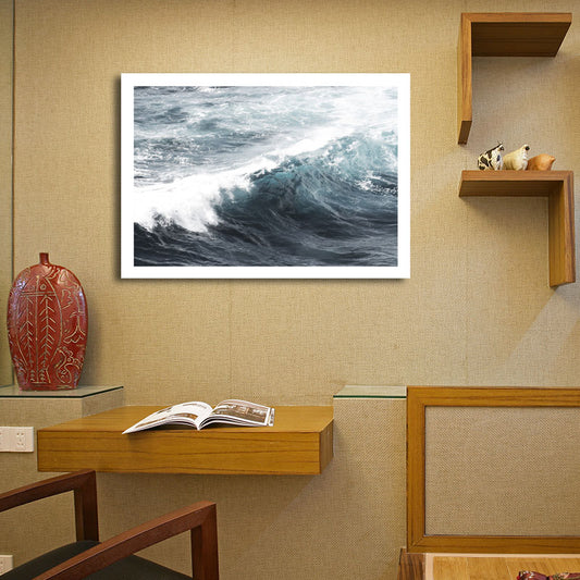 Sea Surge Canvas Wall Art Modern Style Ocean Wall Decoration in Blue for Living Room Clearhalo 'Art Gallery' 'Canvas Art' 'Contemporary Art Gallery' 'Modern' Arts' 1656870