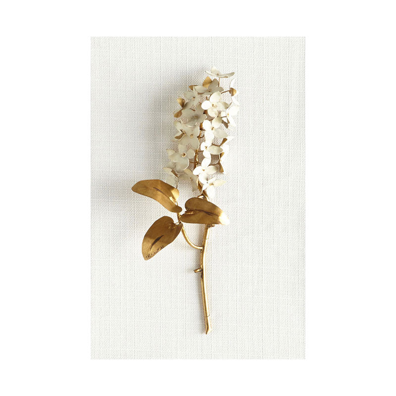 Flower Branch Wall Art Print Gold and White Canvas Wall Decor for Bedroom, Textured Clearhalo 'Arts' 'Canvas Art' 1657813