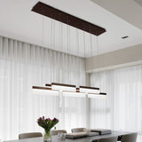 Brown/Gold Linear Island Chandelier Contemporary 7-Head Acrylic Ceiling Lighting Fixture in Warm/White Light Clearhalo 'Ceiling Lights' 'Chandeliers' 'Modern Chandeliers' 'Modern' Lighting' 165782