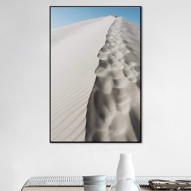 Desert Dunes Landscape Wall Art Print Modernism Textured Dining Room Canvas in Yellow Beige Clearhalo 'Art Gallery' 'Canvas Art' 'Contemporary Art Gallery' 'Modern' Arts' 1658130