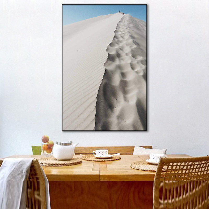 Desert Dunes Landscape Wall Art Print Modernism Textured Dining Room Canvas in Yellow Clearhalo 'Art Gallery' 'Canvas Art' 'Contemporary Art Gallery' 'Modern' Arts' 1658132