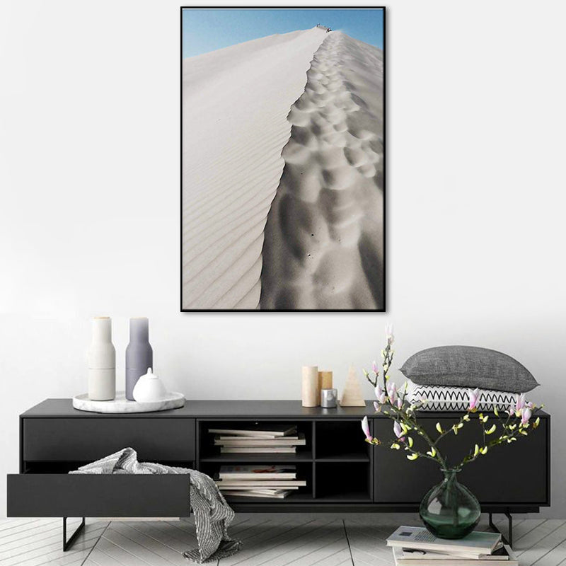 Desert Dunes Landscape Wall Art Print Modernism Textured Dining Room Canvas in Yellow Clearhalo 'Art Gallery' 'Canvas Art' 'Contemporary Art Gallery' 'Modern' Arts' 1658134