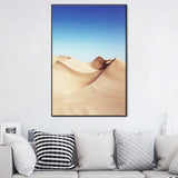 Desert Dunes Landscape Wall Art Print Modernism Textured Dining Room Canvas in Yellow Clearhalo 'Art Gallery' 'Canvas Art' 'Contemporary Art Gallery' 'Modern' Arts' 1658146