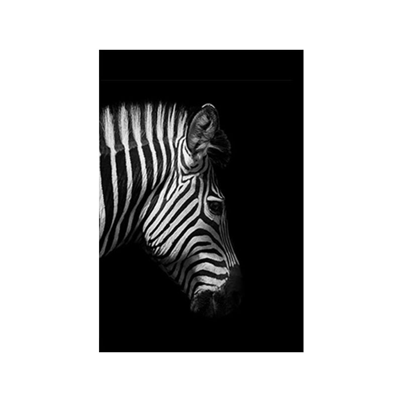 Photographs Contemporary Wall Art Print with Zebra Pattern in Dark Color for Home Clearhalo 'Art Gallery' 'Canvas Art' 'Contemporary Art Gallery' 'Modern' Arts' 1658761