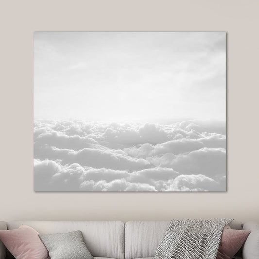 Grey Cloud Sea Canvas Wall Art Nature Scenery Modern Textured Wall Decor for Home Clearhalo 'Art Gallery' 'Canvas Art' 'Contemporary Art Gallery' 'Modern' Arts' 1659004