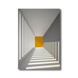 Corridor Building Canvas Print Simplicity Textured Wall Art Decor in Light Color Clearhalo 'Art Gallery' 'Canvas Art' 'Contemporary Art Gallery' 'Modern' Arts' 1659230