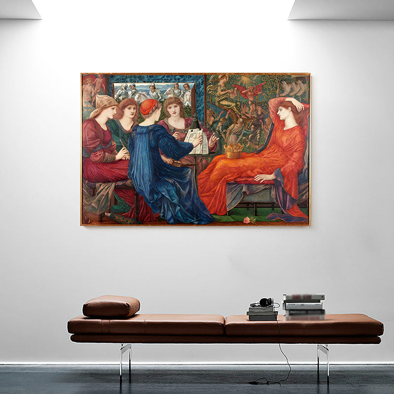 World Culture Religious Figures Painting Light Color Textured Wall Art for Playroom Clearhalo 'Arts' 'Canvas Art' 1659346