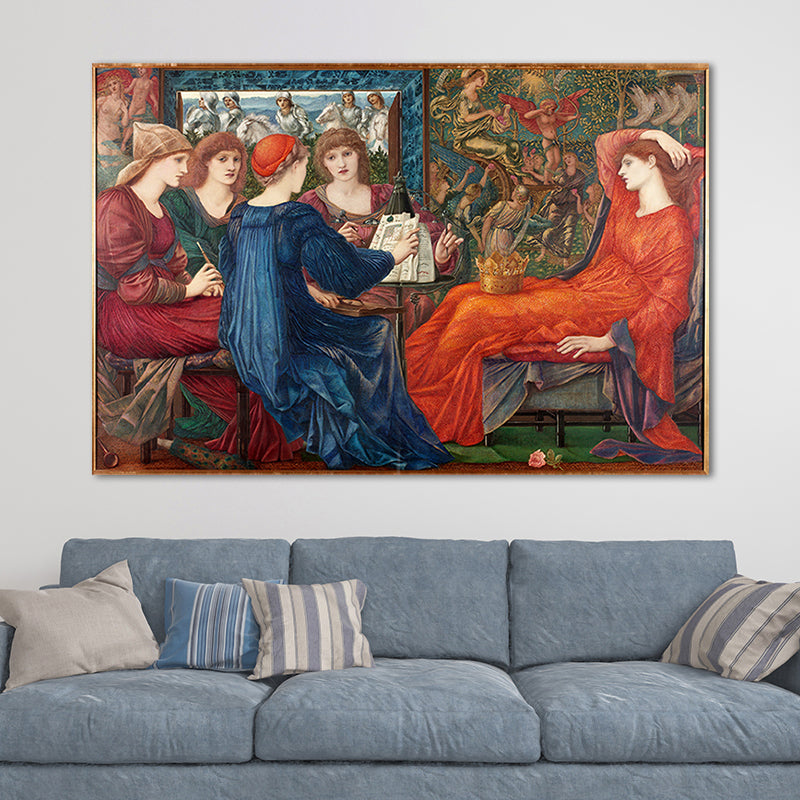 World Culture Religious Figures Painting Light Color Textured Wall Art for Playroom Clearhalo 'Arts' 'Canvas Art' 1659347