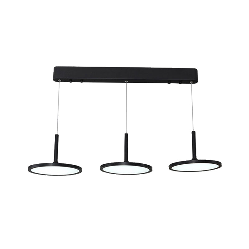 Circular Metal Hanging Light Kit Simplicity LED Black/Brown Pendant Light Fixture in Warm/White/Natural Light Clearhalo 'Ceiling Lights' 'Modern Pendants' 'Modern' 'Pendant Lights' 'Pendants' Lighting' 165942