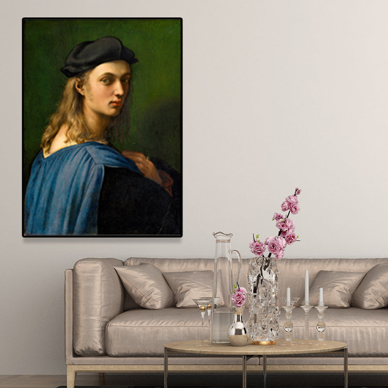 Textured Soft Color Painting Retro Style Woman Portrait Wall Art for Living Room Clearhalo 'Arts' 'Canvas Art' 1659777