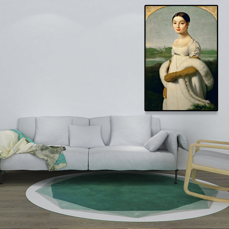 Textured Soft Color Painting Retro Style Woman Portrait Wall Art for Living Room Clearhalo 'Arts' 'Canvas Art' 1659790