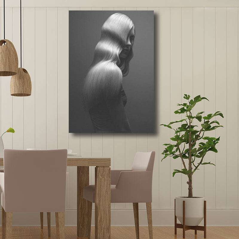 Dark Color Beauty Wall Art Print Home Decor Wrapped Canvas for Drawing Room, Multiple Size Options Clearhalo 'Art Gallery' 'Canvas Art' 'Contemporary Art Gallery' 'Modern' Arts' 1660054