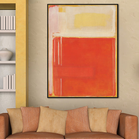 Simple Rectangle Pattern Wall Decor in Orange Modern Style Canvas for Dining Room Clearhalo 'Art Gallery' 'Canvas Art' 'Contemporary Art Gallery' 'Modern' Arts' 1660138