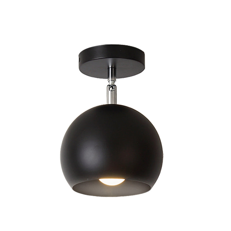 Adjustable Global Kitchen Semi Flush Light Industrial Style Metal 1 Light Black Ceiling Light Fixture Clearhalo 'Ceiling Lights' 'Close To Ceiling Lights' 'Close to ceiling' 'Semi-flushmount' Lighting' 166331