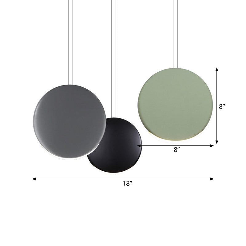 Round Cluster Pendant Light Post Modern Resin 3/4/5 Lights Black-Grey-Green Multi Light Pendant in Warm/White Light Clearhalo 'Ceiling Lights' 'Modern Pendants' 'Modern' 'Pendant Lights' 'Pendants' Lighting' 166429