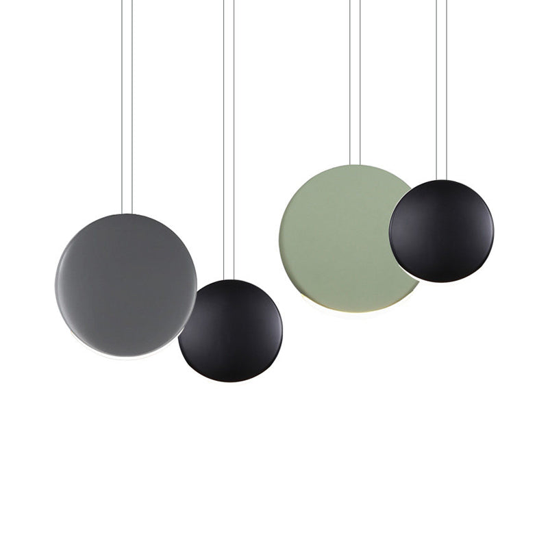 Round Cluster Pendant Light Post Modern Resin 3/4/5 Lights Black-Grey-Green Multi Light Pendant in Warm/White Light Clearhalo 'Ceiling Lights' 'Modern Pendants' 'Modern' 'Pendant Lights' 'Pendants' Lighting' 166431