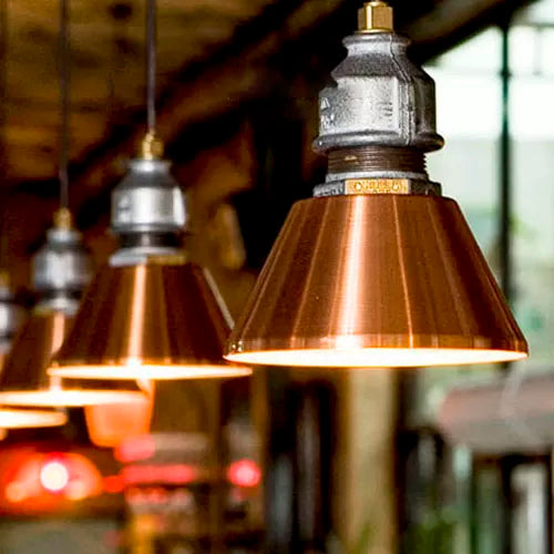 Rust/Gold Tapered Ceiling Pendant Vintage Industrial Iron 1 Head Restaurant Hanging Fixture, 5.5"/8" Width Clearhalo 'Art Deco Pendants' 'Black' 'Cast Iron' 'Ceiling Lights' 'Ceramic' 'Crystal' 'Industrial Pendants' 'Industrial' 'Metal' 'Middle Century Pendants' 'Pendant Lights' 'Pendants' 'Rustic Pendants' 'Tiffany' Lighting' 16659