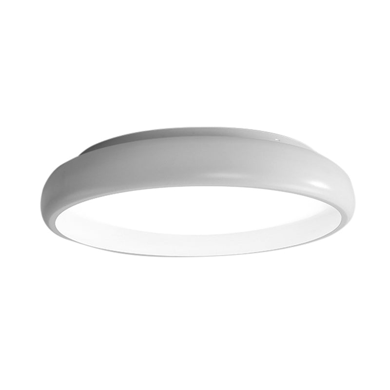 Circular Flush Mount Ceiling Light Nordic Metal Black/White Integrated LED Ceiling Flush Mount for Bedroom in Warm/White with Acrylic Diffuser Clearhalo 'Ceiling Lights' 'Close To Ceiling Lights' 'Close to ceiling' 'Flush mount' Lighting' 166591