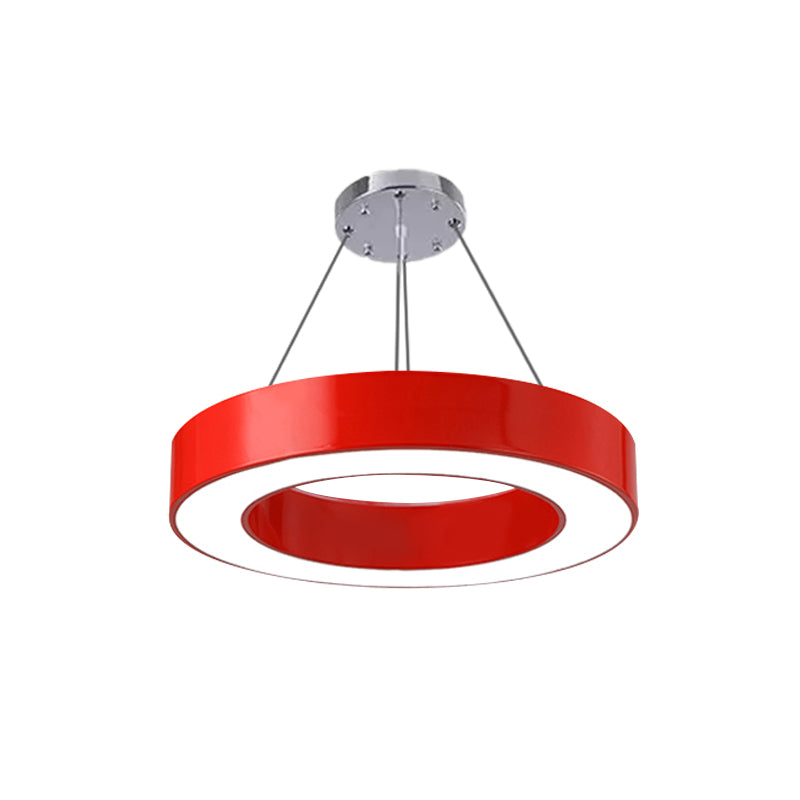 Modern Bedroom Pendant Light, Acrylic O Shape Hanging Fixture for Kids with 31.5" Adjustable Cord Clearhalo 'Ceiling Lights' 'Pendant Lights' 'Pendants' Lighting' 166613