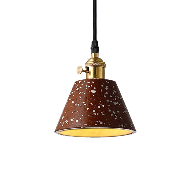 1 Light Pendant Lighting with Cone Concrete Shade in Nordic Style Black/Blue/Green Hanging Light Clearhalo 'Ceiling Lights' 'Modern Pendants' 'Modern' 'Pendant Lights' 'Pendants' Lighting' 166659