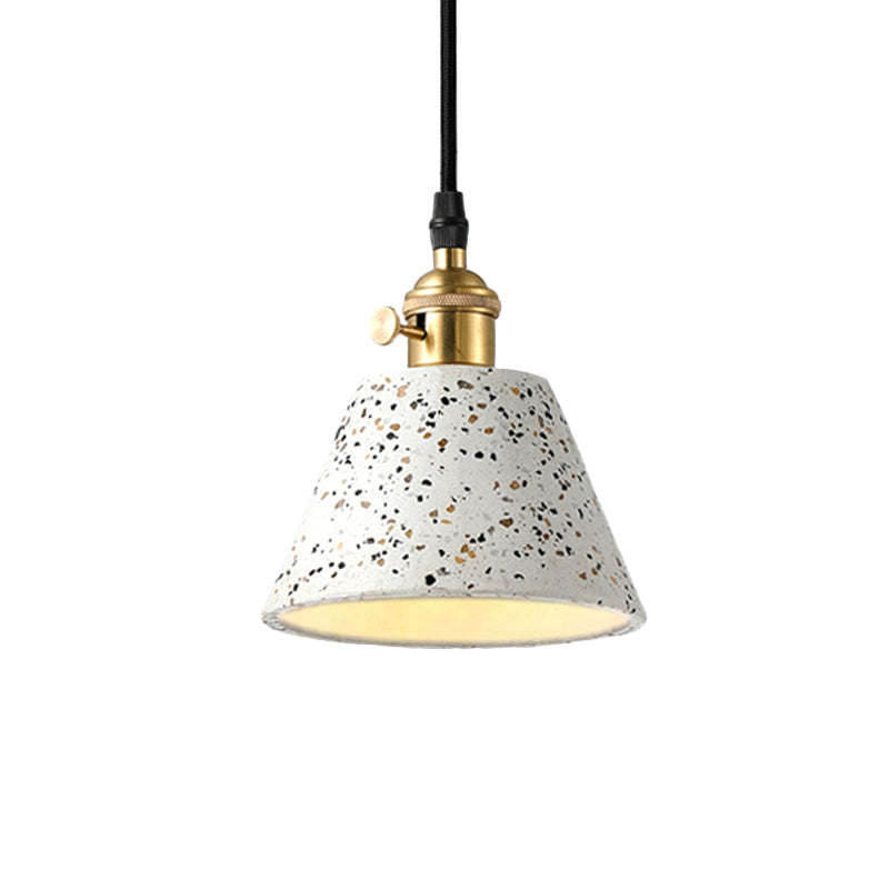 1 Light Pendant Lighting with Cone Concrete Shade in Nordic Style Black/Blue/Green Hanging Light Clearhalo 'Ceiling Lights' 'Modern Pendants' 'Modern' 'Pendant Lights' 'Pendants' Lighting' 166665