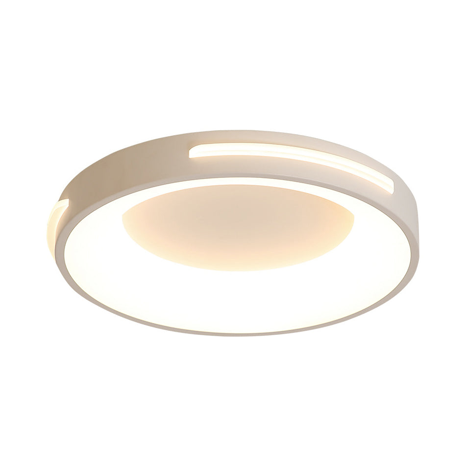 Circle Flush Ceiling Light Modern Metal LED White Light with Acrylic Diffuser in White/Warm Light, 12"/16"/19.5" Wide Clearhalo 'Ceiling Lights' 'Close To Ceiling Lights' 'Close to ceiling' 'Flush mount' Lighting' 166762