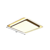 Overlapping Square Flush Ceiling Light Simplicity Metal LED Black Ceiling Mount Light in White/Warm Light, 19"/23" Wide Clearhalo 'Ceiling Lights' 'Close To Ceiling Lights' 'Close to ceiling' 'Flush mount' Lighting' 167130